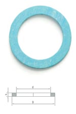 Junta plana de elastómero NBR en color azul, referencia 39092007 de Pemsa. PG 7